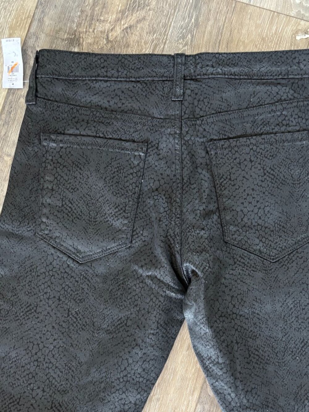 Banana Republic Snake Print Mid Rise Skinny Jeans Sz 29 Black Stretch NWT Ankle - Picture 2 of 4
